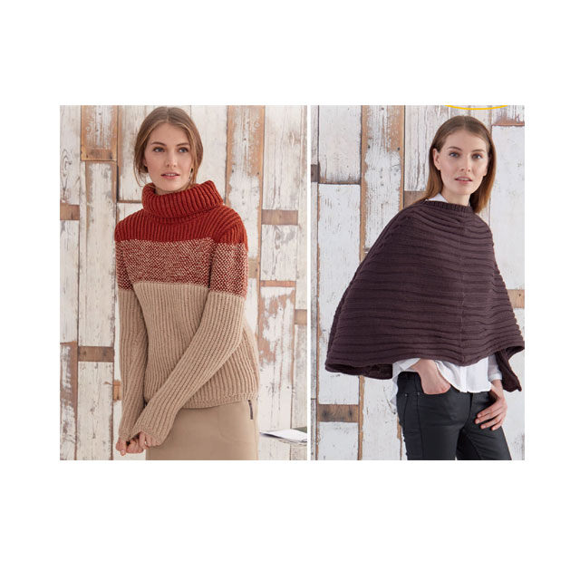 schachenmayr poncho en damestrui breipatroon