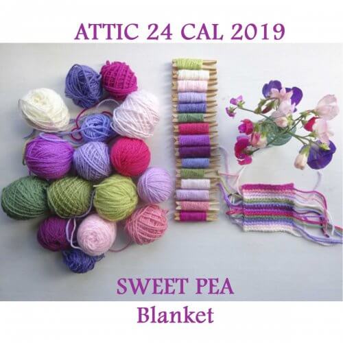 attic 24 cal sweet pea blanket pakket