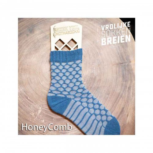vrolijke sokken breien honeycomb